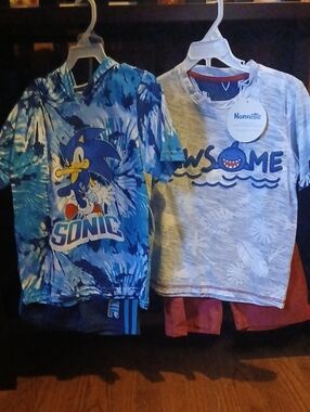 Nannette Blue Tie-Dye & Sonic Boys Summer Sets